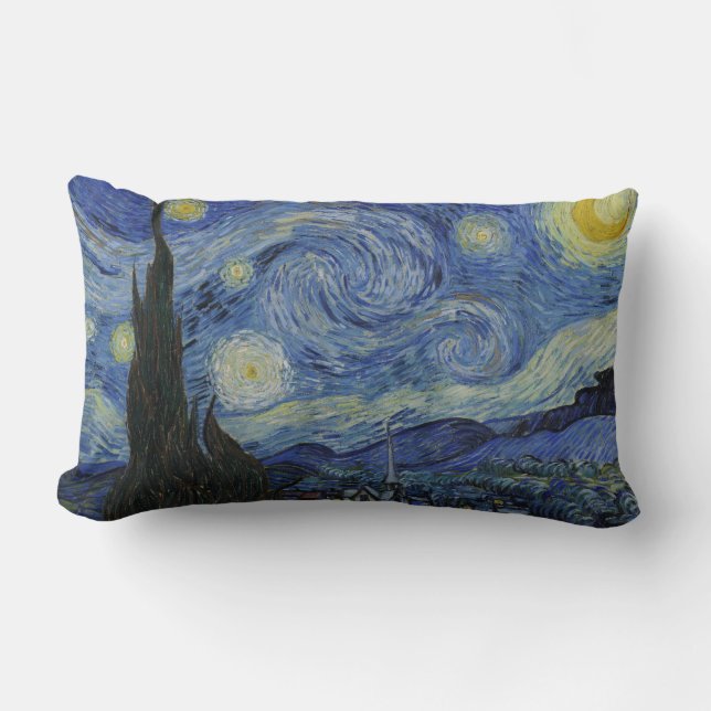 Die Sternennacht, Ölmalerei, Vincent Van Gogh Lendenkissen (Vorderseite)