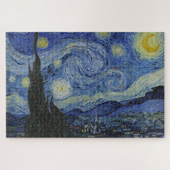 Die Sternennacht, Ölmalerei, Vincent Van Gogh Puzzle (Horizontal)