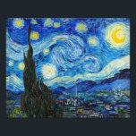 Die Sternennacht | Van Gogh | Fotodruck<br><div class="desc">Die Starry Night ist ein Ölgemälde des niederländischen postimpressionistischen Malers Vincent van Gogh, der in der Leinwand eine Oase der Ruhe sucht. Es wurde im Juni 1889 erbaut und zeigt den Blick aus dem nach Osten gerichteten Fenster seines Asylzimmers in Saint-Rémy-de-Provence, kurz vor dem Sonnenaufgang, mit dem Zusatz eines imaginären...</div>