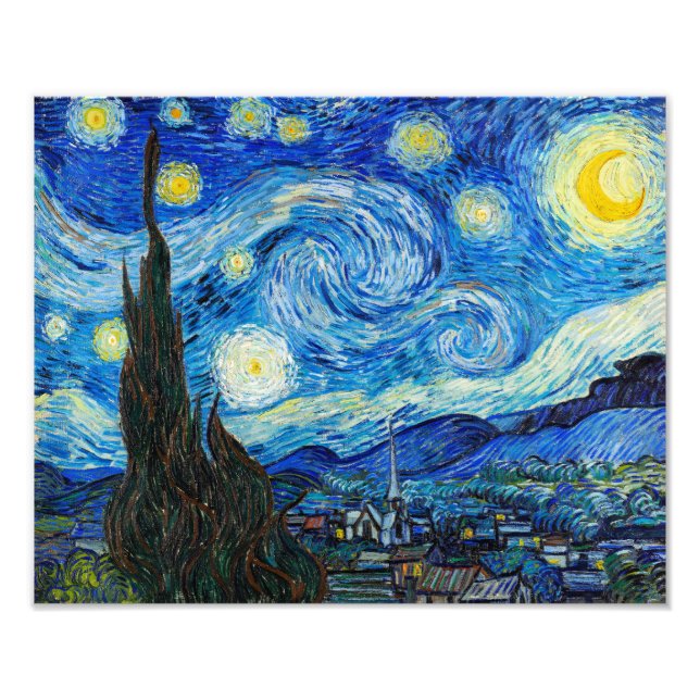 Die Sternennacht | Van Gogh | Fotodruck (Vorne)