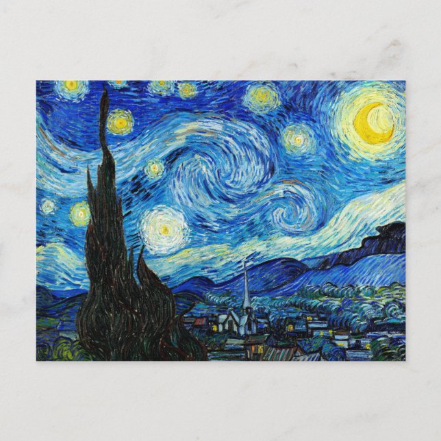 Die Sternennacht - Van Gogh Postkarte (Vorderseite)