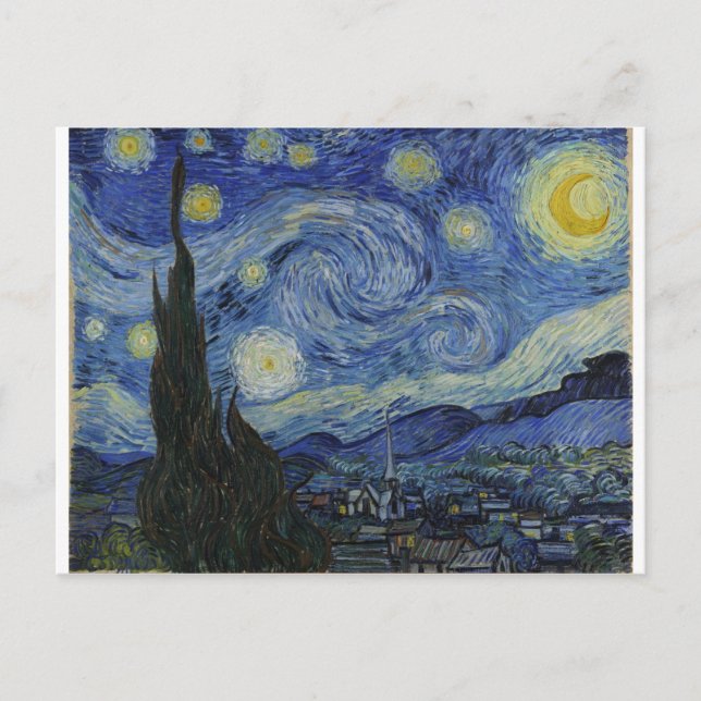 Die Sternennacht - Vincent Van Gogh Postkarte (Vorderseite)