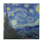 Die Sternennacht von Van Gogh Fliese<br><div class="desc">Die Sternennacht von Van Gogh.
Besuchen Sie bitte meinen Laden für interessanteres Design und mehr Farbwahl => zazzle.com/iwheels*</div>