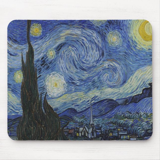 Die Sternennacht von Van Gogh Mousepad (Vorne)