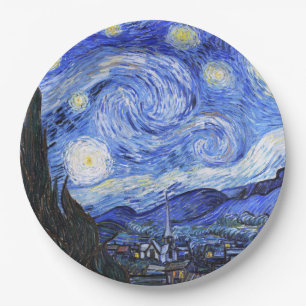 Die Sternennacht von Van Gogh Pappteller