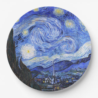 Die Sternennacht von Van Gogh Pappteller