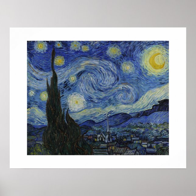 Die Sternennacht von Van Gogh Poster (Vorne)
