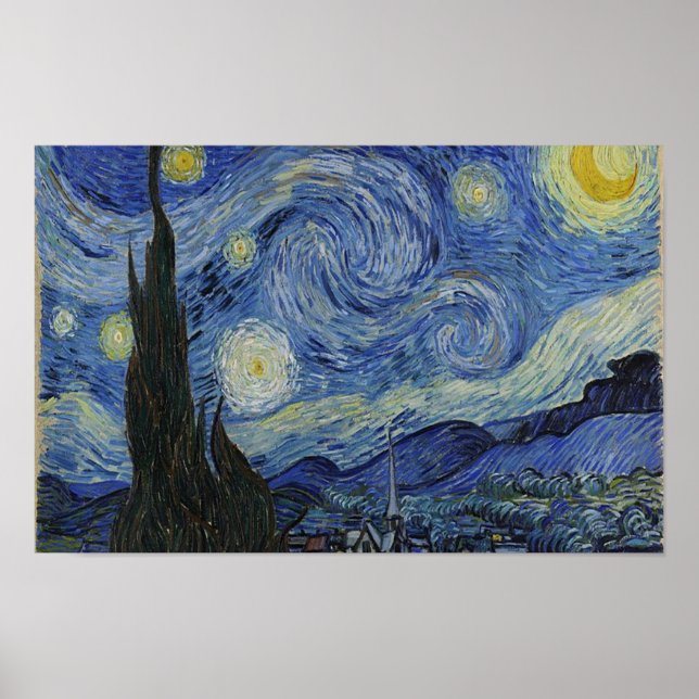Die Sternennacht von Van Gogh Poster (Vorne)