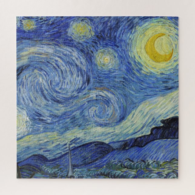 Die Sternennacht von Van Gogh Puzzle (Vertikal)