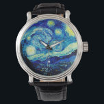 Die Sternennacht von Vincent Van Gogh Armbanduhr<br><div class="desc">Vincent Van Gogh The Starry Night. Das ist ein altes Meisterwerk des holländischen Meisters Vincent Van Gogh. Dieses schöne Landschaftsbild hat eine schöne,  lebendige,  gesättigte Farbe. Vincent Van Gogh war ein niederländischer Postimpressionist. Dieses Bild ist öffentlich</div>