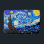Die Sternennacht von Vincent Van Gogh Badematte<br><div class="desc">Vincent Van Gogh The Starry Night. Das ist ein altes Meisterwerk des holländischen Meisters Vincent Van Gogh. Dieses schöne Landschaftsbild hat eine schöne,  lebendige,  gesättigte Farbe. Vincent Van Gogh war ein niederländischer Postimpressionist. Dieses Bild ist öffentlich</div>
