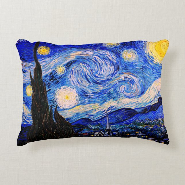 Die Sternennacht von Vincent Van Gogh Dekokissen (Vorderseite)