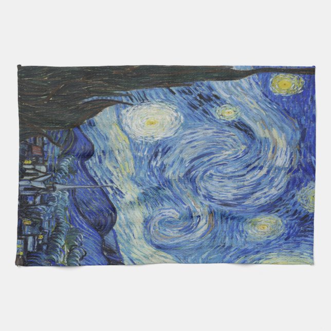 Die Sternennacht von Vincent Van Gogh Geschirrtuch (Horizontal)