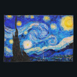 Die Sternennacht von Vincent Van Gogh Geschirrtuch<br><div class="desc">Vincent Van Gogh The Starry Night. Das ist ein altes Meisterwerk des holländischen Meisters Vincent Van Gogh. Dieses schöne Landschaftsbild hat eine schöne,  lebendige,  gesättigte Farbe. Vincent Van Gogh war ein niederländischer Postimpressionist. Dieses Bild ist öffentlich</div>