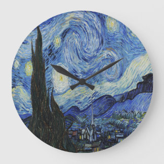 Die Sternennacht von Vincent Van Gogh Große Wanduhr