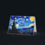 Die Sternennacht von Vincent Van Gogh Karte<br><div class="desc">Vincent Van Gogh The Starry Night. Das ist ein altes Meisterwerk des holländischen Meisters Vincent Van Gogh. Dieses schöne Landschaftsbild hat eine schöne,  lebendige,  gesättigte Farbe. Vincent Van Gogh war ein niederländischer Postimpressionist. Dieses Bild ist öffentlich</div>
