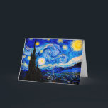 Die Sternennacht von Vincent Van Gogh Karte<br><div class="desc">Vincent Van Gogh The Starry Night. Das ist ein altes Meisterwerk des holländischen Meisters Vincent Van Gogh. Dieses schöne Landschaftsbild hat eine schöne,  lebendige,  gesättigte Farbe. Vincent Van Gogh war ein niederländischer Postimpressionist. Dieses Bild ist öffentlich</div>