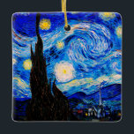 Die Sternennacht von Vincent Van Gogh Keramikornament<br><div class="desc">Vincent Van Gogh The Starry Night. Das ist ein altes Meisterwerk des holländischen Meisters Vincent Van Gogh. Dieses schöne Landschaftsbild hat eine schöne,  lebendige,  gesättigte Farbe. Vincent Van Gogh war ein niederländischer Postimpressionist. Dieses Bild ist öffentlich</div>