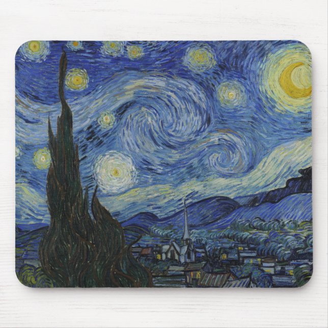 Die Sternennacht von Vincent van Gogh Mousepad (Vorne)