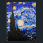 Die Sternennacht von Vincent Van Gogh Notizblock<br><div class="desc">Vincent Van Gogh The Starry Night. Das ist ein altes Meisterwerk des holländischen Meisters Vincent Van Gogh. Dieses schöne Landschaftsbild hat eine schöne,  lebendige,  gesättigte Farbe. Vincent Van Gogh war ein niederländischer Postimpressionist. Dieses Bild ist öffentlich</div>
