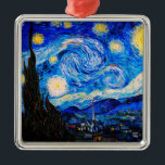 Die Sternennacht von Vincent Van Gogh Ornament Aus Metall<br><div class="desc">Vincent Van Gogh The Starry Night. Das ist ein altes Meisterwerk des holländischen Meisters Vincent Van Gogh. Dieses schöne Landschaftsbild hat eine schöne,  lebendige,  gesättigte Farbe. Vincent Van Gogh war ein niederländischer Postimpressionist. Dieses Bild ist öffentlich</div>