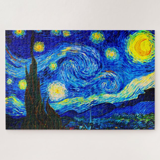 Die Sternennacht von Vincent Van Gogh Puzzle (Horizontal)