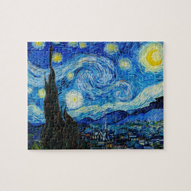 Die Sternennacht von Vincent Van Gogh Puzzle (Horizontal)