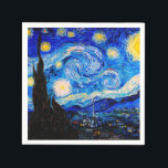 Die Sternennacht von Vincent Van Gogh Serviette<br><div class="desc">Vincent Van Gogh The Starry Night. Das ist ein altes Meisterwerk des holländischen Meisters Vincent Van Gogh. Dieses schöne Landschaftsbild hat eine schöne,  lebendige,  gesättigte Farbe. Vincent Van Gogh war ein niederländischer Postimpressionist. Dieses Bild ist öffentlich</div>