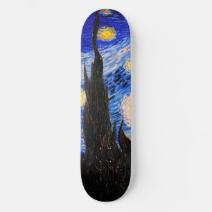 Die Sternennacht von Vincent Van Gogh Skateboard