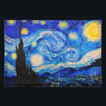 Die Sternennacht von Vincent Van Gogh Stofftischset<br><div class="desc">Vincent Van Gogh The Starry Night. Das ist ein altes Meisterwerk des holländischen Meisters Vincent Van Gogh. Dieses schöne Landschaftsbild hat eine schöne,  lebendige,  gesättigte Farbe. Vincent Van Gogh war ein niederländischer Postimpressionist. Dieses Bild ist öffentlich</div>