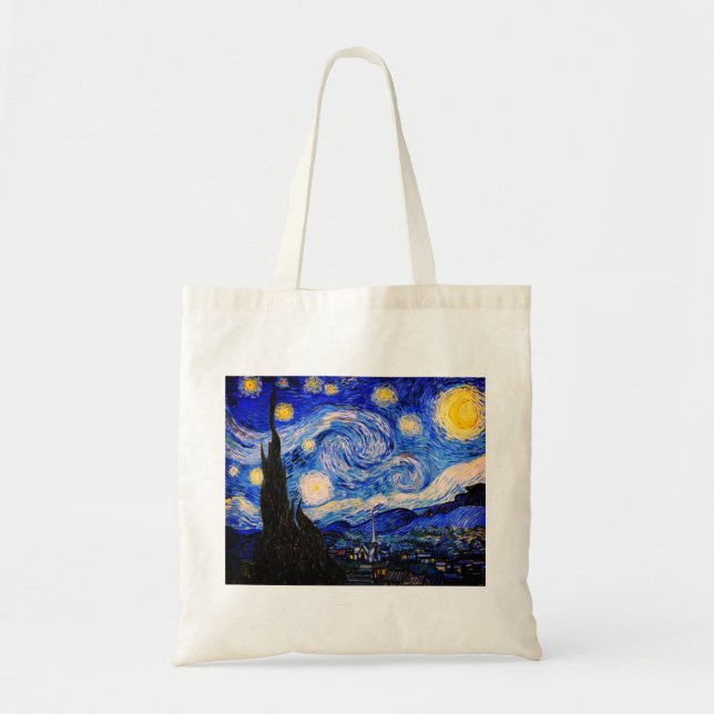 Die Sternennacht von Vincent Van Gogh Tragetasche (Vorne)