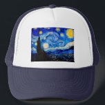 Die Sternennacht von Vincent Van Gogh Truckerkappe<br><div class="desc">Vincent Van Gogh The Starry Night. Das ist ein altes Meisterwerk des holländischen Meisters Vincent Van Gogh. Dieses schöne Landschaftsbild hat eine schöne,  lebendige,  gesättigte Farbe. Vincent Van Gogh war ein niederländischer Postimpressionist. Dieses Bild ist öffentlich</div>
