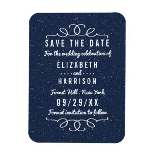 Die Sternennachtshochzeit speichert das Datum Magnet