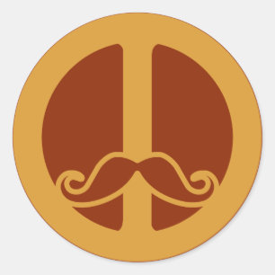 Die Sticker des Peace Stache