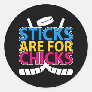 Die Sticks sind für den Hockey-Hockey-Spieler in C Runder Aufkleber