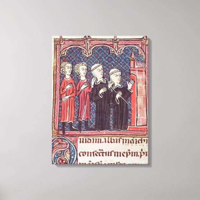 Die Stiftung eines Klosters Leinwanddruck (Vorderseite)