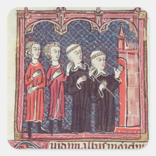 Die Stiftung eines Klosters Quadratischer Aufkleber