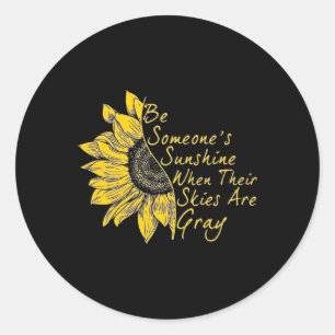Die Stigma Mental Health Awareness Sonnenblumen Runder Aufkleber