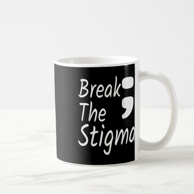 Die Stigma Semicolon Suizidprävention durch Krieg  Kaffeetasse (Rechts)
