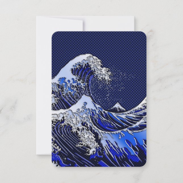 Die Stile der Chromfaser der Great Hokusai Wave (Vorderseite)