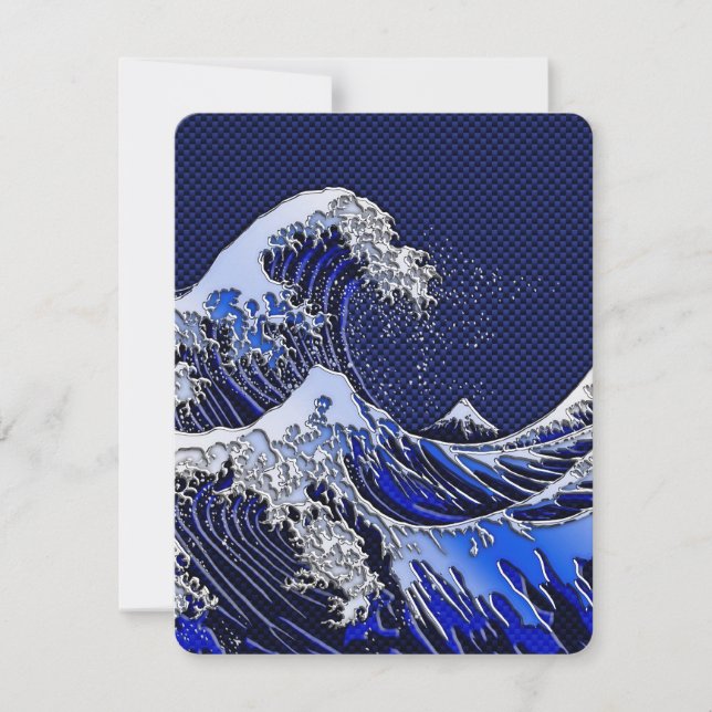 Die Stile der Chromfaser der Great Hokusai Wave (Vorderseite)