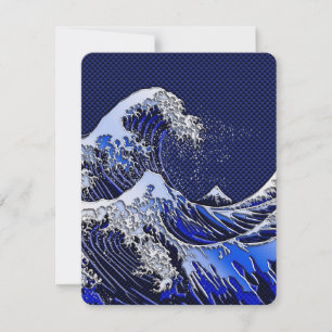 Die Stile der Chromfaser der Great Hokusai Wave