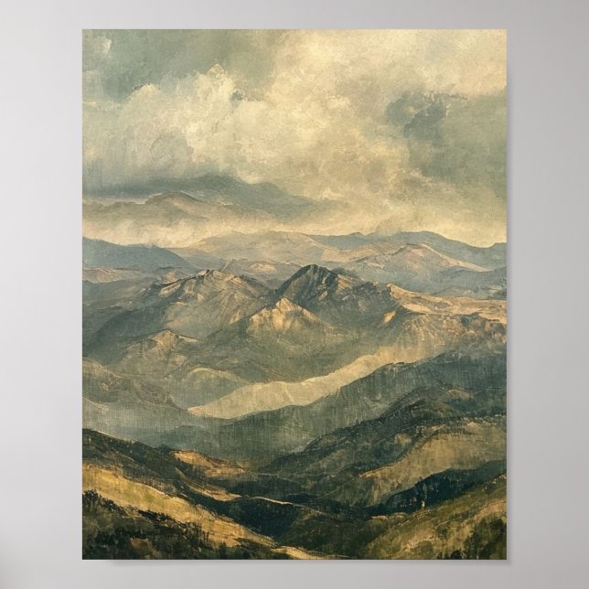 Die stille Resonanz zeitloser Gipfel Poster (Vorne)