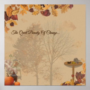 Die stille Schönheit des Wandels_ Cozy Herbst-Kuns Poster
