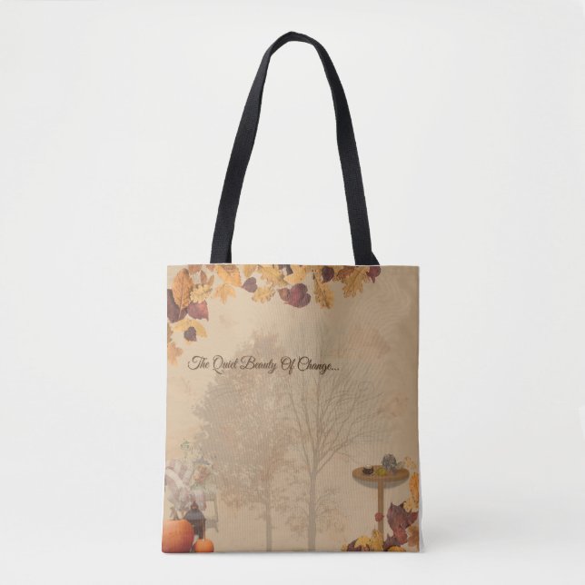 Die stille Schönheit des Wandels - Herbst-Tasche (Vorderseite)
