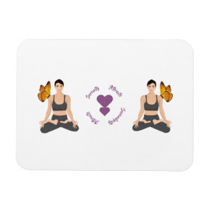 Die Stille zieht die Liebe des Serendipity Yoga Bu Magnet