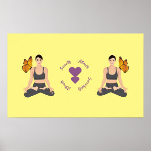 Die Stille zieht die Liebe des Serendipity Yoga Bu Poster