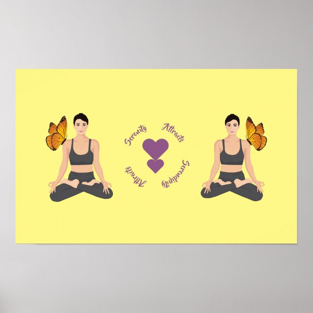 Die Stille zieht die Liebe des Serendipity Yoga Bu Poster (Vorne)