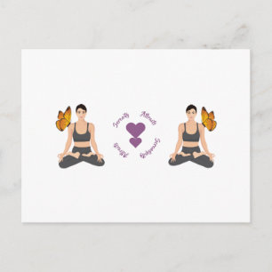 Die Stille zieht die Liebe des Serendipity Yoga Bu Postkarte