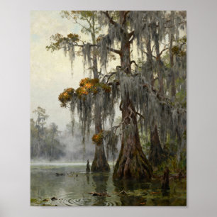 Die stillen Wächter des Bayou: Sonnenlichtfilter Poster